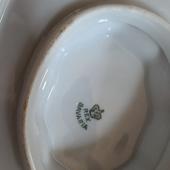Vintage Rex Bavarian China Gravy Boat and Attached Underplate Serving Dish - Picture 5 of 7